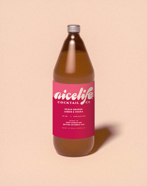 40oz Peach Orange Lemon & Vodka